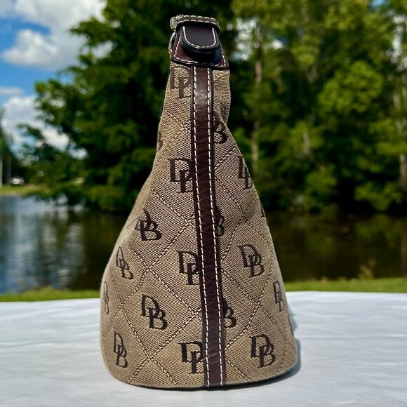 NEW D&B Dooney & Bourke Vintage Small Faux Quilted Signature Bucket Bag Charm - Picture 5 of 14